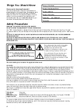 Preview for 2 page of Panasonic AG-EZ50 Operating Instructions Manual