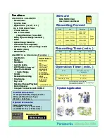 Preview for 1 page of Panasonic AG-HCK10 Specifications