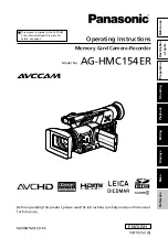 Preview for 1 page of Panasonic AG-HMC154ER Operating Instructions Manual