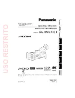 Предварительный просмотр 1 страницы Panasonic AG-HMC41EJ Operating Instructions Manual