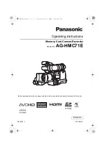 Preview for 1 page of Panasonic AG-HMC71E Operating Instructions Manual