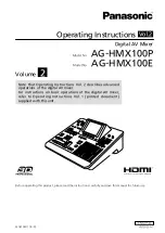Preview for 1 page of Panasonic AG-HMX100 Operating Instructions Manual
