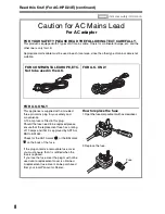 Предварительный просмотр 8 страницы Panasonic AG-HPD24E Operating Instructions Manual