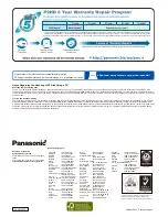 Предварительный просмотр 8 страницы Panasonic AG-HPG20 Specifications