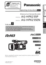 Preview for 1 page of Panasonic AG-HPX255P Operating Instructions Manual