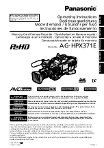 Предварительный просмотр 1 страницы Panasonic AG-HPX371E Operating Instructions Manual