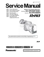 Предварительный просмотр 1 страницы Panasonic AG-HPX500 Service Manual