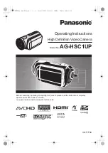 Предварительный просмотр 1 страницы Panasonic AG-HSC1UP Operating Instructions Manual