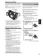 Предварительный просмотр 55 страницы Panasonic AG HVX200 - Camcorder Operating Instructions Manual