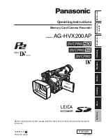 Panasonic AG-HVX200AP Operating Instructions Manual предпросмотр