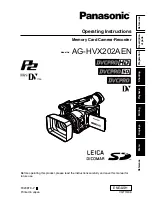 Предварительный просмотр 1 страницы Panasonic AG-HVX200E Operating Instructions Manual