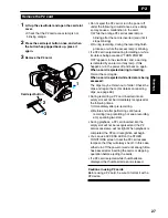 Предварительный просмотр 27 страницы Panasonic AG-HVX200E Operating Instructions Manual