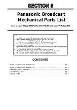 Preview for 1 page of Panasonic AG-HVX202AEN Mechanical Parts List