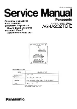 Panasonic AG-IA232TC-E Operating Instructions Manual preview