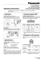 Panasonic AG-IA823P Operating Instructions preview