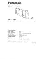 Panasonic AG-LC35HP Operating Instructions Manual preview