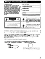 Preview for 2 page of Panasonic AG-LC35P Operating Instructions Manual