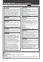 Preview for 2 page of Panasonic AG-MSU10 Operating Instructions Manual