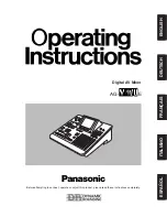 Preview for 1 page of Panasonic AG-MX70E Operating Instructions Manual