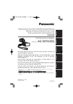 Panasonic AG-MYA30G - XLR Mic Adaptor Operating Instructions Manual preview