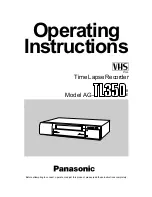 Panasonic AG-TL350B Operating Instructions Manual preview