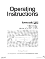 Panasonic AG-TL500 Operating Instructions Manual preview