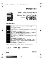 Panasonic AG-UMR20P Basic Operating Instructions Manual preview