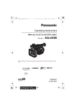 Panasonic AG-UX90 Operating Instructions Manual preview