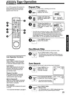 Предварительный просмотр 21 страницы Panasonic AG1680 - VCR- PLUS Operating Instructions Manual