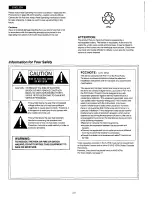 Предварительный просмотр 2 страницы Panasonic AG456UP - CAMCORDER Operating Instructions Manual