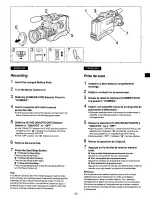 Предварительный просмотр 97 страницы Panasonic AG456UP - CAMCORDER Operating Instructions Manual