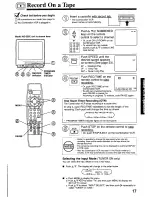 Preview for 17 page of Panasonic AG513C - COMBINATION VCR Operating Instructions Manual