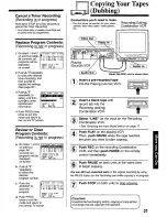 Preview for 21 page of Panasonic AG513C - COMBINATION VCR Operating Instructions Manual