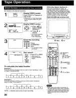 Предварительный просмотр 20 страницы Panasonic AG513D - COMBINATION - VCR Operating Instructions Manual