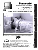 Preview for 1 page of Panasonic AG513F - COMBINATION VCR/TV Operating Instructions Manual