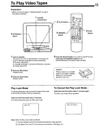 Предварительный просмотр 11 страницы Panasonic AG520B - MONITOR - VCR COMBO Operating Instructions Manual