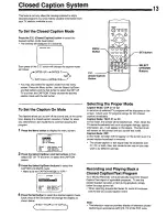 Предварительный просмотр 13 страницы Panasonic AG520B - MONITOR - VCR COMBO Operating Instructions Manual