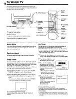 Предварительный просмотр 14 страницы Panasonic AG520B - MONITOR - VCR COMBO Operating Instructions Manual