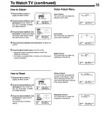 Предварительный просмотр 15 страницы Panasonic AG520B - MONITOR - VCR COMBO Operating Instructions Manual