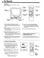 Предварительный просмотр 22 страницы Panasonic AG520B - MONITOR - VCR COMBO Operating Instructions Manual