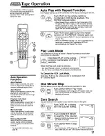 Предварительный просмотр 17 страницы Panasonic AG527C - COMBINATION VCR Operating Instructions Manual