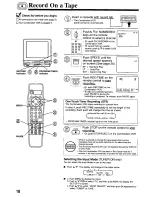 Предварительный просмотр 18 страницы Panasonic AG527C - COMBINATION VCR Operating Instructions Manual