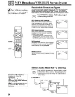 Предварительный просмотр 24 страницы Panasonic AG527C - COMBINATION VCR Operating Instructions Manual