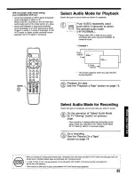 Предварительный просмотр 25 страницы Panasonic AG527C - COMBINATION VCR Operating Instructions Manual