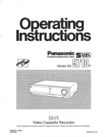 Предварительный просмотр 1 страницы Panasonic AG5710 - SVHS Operating Instructions Manual