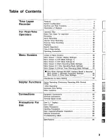 Предварительный просмотр 3 страницы Panasonic AG6040P - TIME LAPSE Operating Instructions Manual