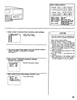 Предварительный просмотр 39 страницы Panasonic AG6540 - TIME LAPSE VCR Operating Instructions Manual