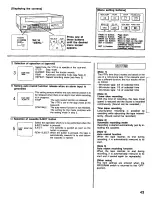 Предварительный просмотр 43 страницы Panasonic AG6540P - TIME LAPSE RECORDER Operating Instructions Manual