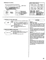 Предварительный просмотр 45 страницы Panasonic AG6540P - TIME LAPSE RECORDER Operating Instructions Manual