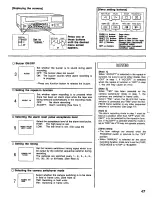 Предварительный просмотр 47 страницы Panasonic AG6540P - TIME LAPSE RECORDER Operating Instructions Manual